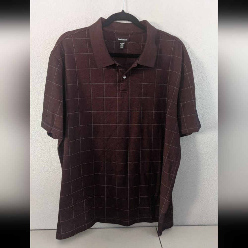 Mens Plaid Polo Shirt Businesscasual Sports Athletic Preppy Geek Culture Gift